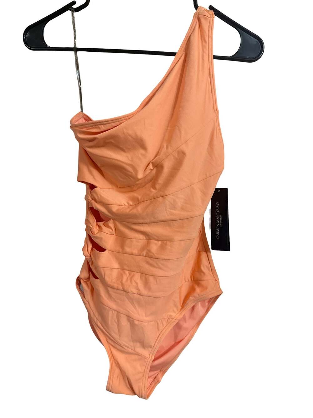 Carmen Marc Valvo One-Piece Swimsuit Size 10 Coral Reef C38787